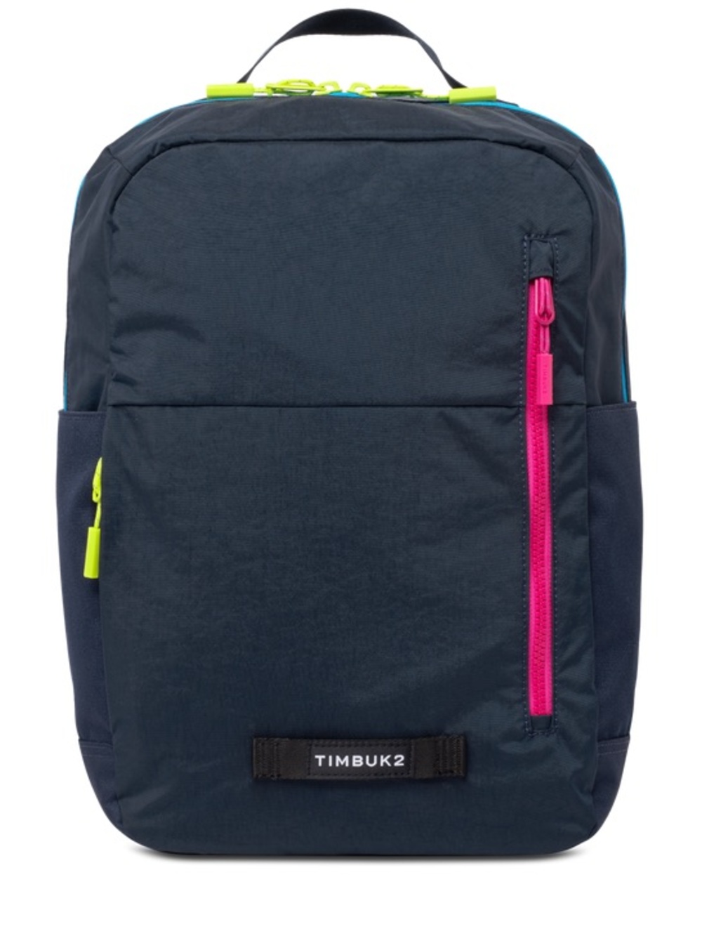 Timbuk2 Navy Backpack with Hot Pink Zipper & Neon Yellow Accents